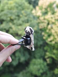 1/2/4 件可爱腊肠犬汽车出风口香氛夹装饰，2D 亚克力扁平小狗装饰（含香氛垫）