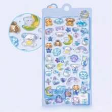 Pegatinas 3D de dibujos animados lindos, pegatinas transparentes en relieve y creativas para scrapbooking, pegatinas decorativas de cristal de gema de diamante hechas a mano para niños, regalo de Navidad/Acción de Gracias/cumpleaños para niños