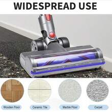 TECHCLN Cabezal de cepillo de repuesto con luz de detección de polvo para pisos de madera dura, compatible con V7, V8, V10, V11, V15