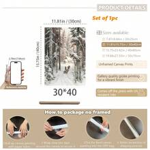 1 件，帆布墙画，带框墙面装饰，复古圣诞老人和圣诞树艺术品，非常适合客厅、卧室或入口处的节日墙面装饰，节日礼物创意，冬季装饰，圣诞节家居装饰，圣诞节