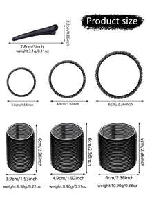 10 Pcs Jumbo Hair Curlers Rollers Large Hair Rollers With Clips, Self-Grip Hair Curlers, Suitable For Long/Medium/Short Hair, Bangs, Diy Curlers 2.36in,1.9in,1.53in,Mother's Day Valentine's Day Couple Gift Essential Curling Tools For Families ,Hair Styling Tools