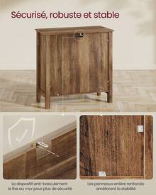 VASAGLE Storage Cabinets - Brown - View 5