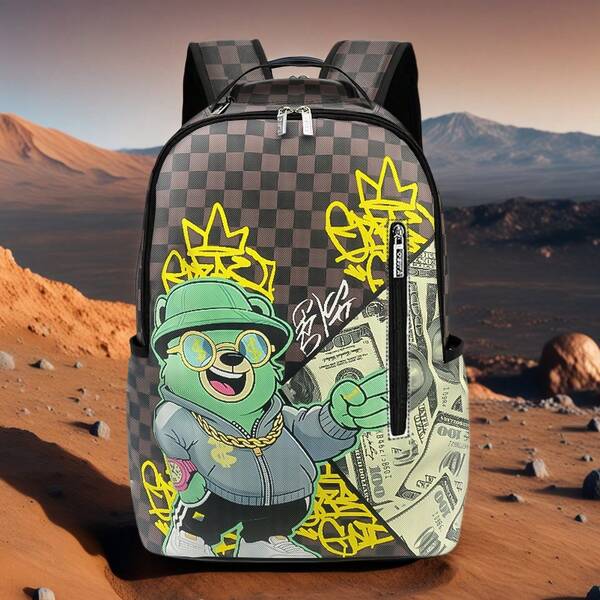 Nueva mochila con estampado de moda para hombres, mochila de viaje de gran capacidad con compartimento para portátil, ideal para vacaciones de otoño/invierno, viajes, camping, mochila escolar, gran regalo para Navidad, San Valentín, Acción de Gracias, Halloween