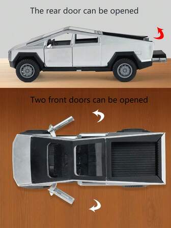 1 件惯性动力皮卡车 + 警车玩具模型，3 门车辆，节日礼物，返校