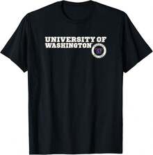 University Of Washington Huskies Block Text T-Shirt - Black - View 1
