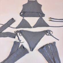 SENMHS Reverse Bunny Sexy PU Leather All Season - dg08灰色 - 查看 8