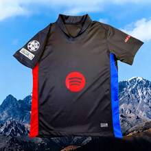 2425 Barcelona Away Game Yamal 19 Short-Sleeved Jersey - màu đen - Xem 2