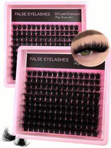 200pcs/150pcs/140pcs/100pcs Luxury Fluffy 8D Faux Mink Lashes - Mixed 10-18mm Length, 0. 07mm Thickness, Russian D Curl, Volumizing & Reusable Dramatic Lashes, Easy For Beginners - 10 Trays (60D/80D/100D/120D/160D/200D Variety Pack) Lash Clusters, Eyelash Clusters, Individual Eyelashes, Lashes, Fake Lashes - D 3 - 查看 2