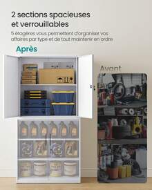 SONGMICS File Racks - White - View 3