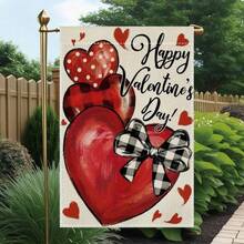 Valentine's Day Garden Flag 12 X 18 Inches Double-Sided Outdoor Vintage-Style Heart Anniversary Yard Flag - Multicolor - View 6