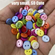 500pcs/100pcs Vibrant Mixed Colors Resin Buttons With 2 Holes, 9mm - Perfect For DIY Sewing & Crafts, Buttons