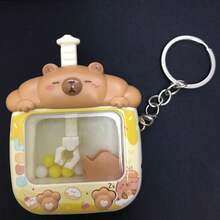 1pc Cartoon Panda & Chihuahua Plush Keychain, Random Assorted Styles, Claw Machine Toy, Backpack Pendant, Gashapon