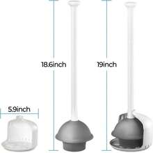 FORASTO Toilet Plunger With Holder,Plungers For Bathroom With Holder, Toilet Plunger Heavy Duty,Bathroom Plunger,Bathroom Decor,Bathroom Accessories,Toilet Bowl Cleaners,White - ColorC - View 6