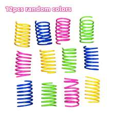 12 pezzi Giocattoli a molla per gatti - Giocattoli interattivi in plastica per colpire, mordere, cacciare per gattini - Multicolore - Visualizzare 12