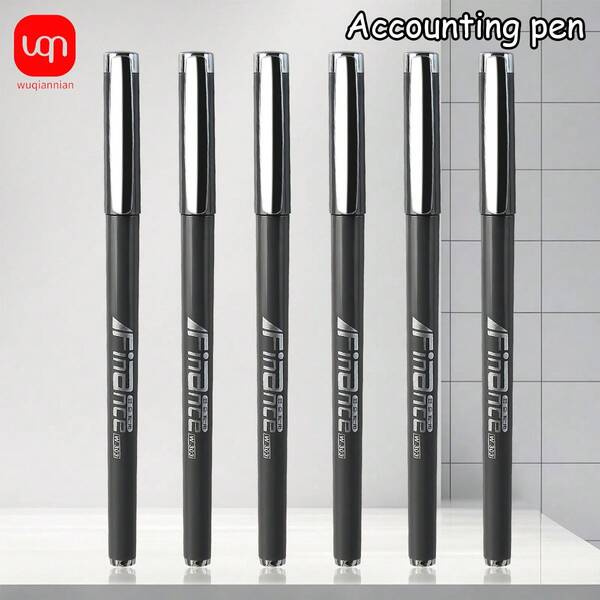 WUQIANNIAN 3/6/12pcs 0.25mm Macaron Series Gel Pen Black Ink Can Be Pressed To Telescopic Writing, Continuous Ink Quick Drying, Waterproof Office Back To School Season