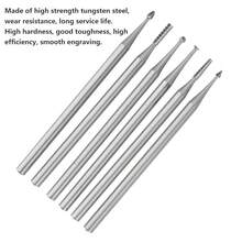 Juego de herramientas de grabado de acero de tungsteno para micrograbado, grabado con fieltro de aceite, cuchillo de corte adecuado para madera, manualidades de metal y joyería (juego pequeño) (2.35mm) - conjunto pequeño - Ver 7