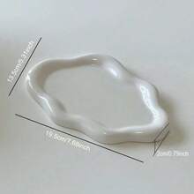 1个豪华首饰托盘，创意云朵造型设计，2种颜色可选，ABS材质，适合存放香水、钥匙扣、戒指、钥匙、耳环、项链和其他桌面装饰品，是女性旅行、度假、秋季装饰和万圣节的理想之选。 - 彩色 - 查看 6