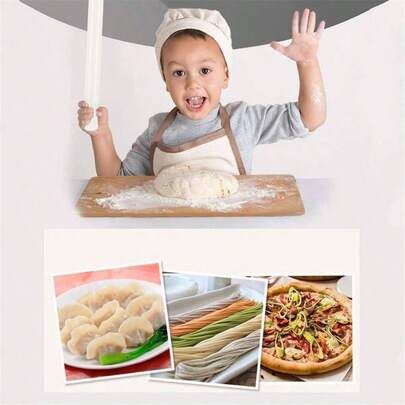 Rodillo De Masa para Pizza, 35Cm 40Cm 50Cm 60Cm Blanco Plstico PP Antiadherente Rolling Pin para Pasta De AzcarPastaMasa De PastelGalletaPastelera, 50cm