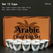 6/12pcs Set Arabic Headscarf Ceramic Coffee Cups - Arabic Headscarf Shaped, Suitable For Espresso, Latte, Cappuccino, Turkish Tea, Home, Cafe Use, And Great Gift - Multicolor - View 9