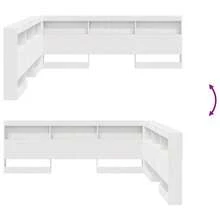 Testata contenitore Bianco 200 cm Legno multistrato