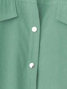 Women High Low Solid Color Casual Blouse Shirt, Autumn,Long Sleeve Tops Spring - Mint Green - View 6