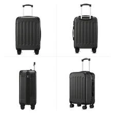 Luggage Sets 5 Piece,Hardside Suitcase With Wheels - Spinner Wheels, TSA Lock, Includes Toiletry Bag For Family Travel Luggage Case Trolley Suitcase Spinner Suitcase Travel Luggage Travel Suitcase Hardshell Suitcase Suitcase Luggage Carry-On Suitcase Travel Essentials For Men For Women For Vacation For Business Large Capacity Travel Essential Travel Accessories Travel Organizer Travel Stuff - màu đen - Xem 10