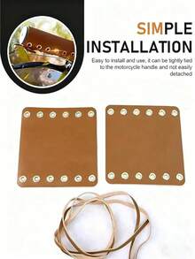 Verstellbare Leder-Lenkergriffe, Anti-Fahrrad-Lenkerprotektoren, geeignet für Outdoor-Fahrten mit Motorrädern, Fahrrädern, Rollern, Mountainbikes, E-Bikes, komfortabel, hitzebeständig, einfache Montage, Lenkerkomponenten, Fahrrad-Zubehör