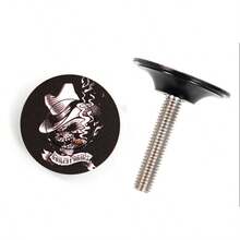 CNC 自行车耳机顶盖适用于 25.4/28.6 毫米前叉转向箱、山地车/公路车配件、自行车把立盖（带螺栓） - 彩色 - 查看 9