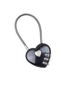 Candado con forma de corazón, candado de combinación lindo para taquillas, candado de amor digital con código, mini candado de amor, candado de combinación para puerta exterior en forma de corazón, color rosa, pequeño candado de viaje para equipaje, candado de combinación metálico con forma de corazón, código de 3 dígitos, sin ensamblaje, sin carga, sin batería - Candado de para equipaje, taquillas, mochilas, joyeros, accesorios de viaje y vacaciones, accesorios para taquillas escolares