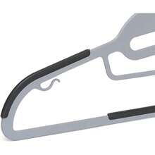Basics Rubber Coated Plastic Hangers Pack Of 50 Gray