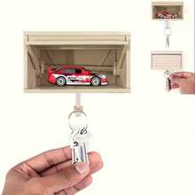 Móc treo chìa khóa gara ô tô 3D có cửa mở - Giá treo chìa khóa treo tường thời trang, hoàn hảo để trang trí lối vào, hành lang hoặc văn phòng | Thiết kế thú vị và tiện dụng dành cho những người đam mê ô tô, tay nghề thủ công cao cấp - Nhiều màu - Xem 10