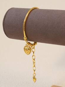 1 Stück Armband im orientalischen Stil mit Herzblume aus Kupfer, Hochzeit, Weihnachten, Alltagsschmuck als Geschenk