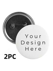 Customized Photo Or Text Badge/Button Badge, Create Your Own Design Pin Badge, Personalized Badge, Personalized Metal Badge, Suitable For Weddings, Parties, Gifts, Christmas Gifts - Multicolor - View 8
