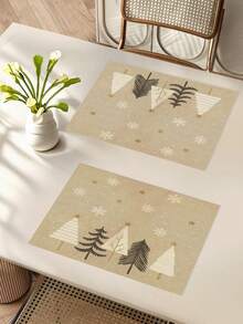 1 pezzo Centrotavola decorativo natalizio, Centrotavola in stile lino natalizio, 1 pezzo Centrotavola, 4 pezzi Tovagliette, 1 pezzo Federa per cuscino, 3 prodotti disponibili, Decorazione natalizia per la casa per feste interne/esterne, Decorazione natalizia per la casa, Decorazione natalizia, Decorazione natalizia per la stanza, Articoli per feste natalizie