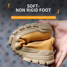 Botas con punta de acero para hombres, impermeables, botas de trabajo negras impermeables, botas de mujer de microfibra y cuero con punta de acero para hombres, zapatillas de trabajo, almacenes, cómodas, fábrica, al aire libre, taller de forja, para usar como senderismo, regalo del Día del Padre