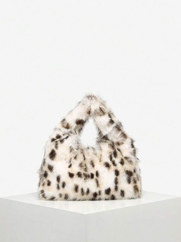 1 szt. Damska torba na ramię/listonoszkę z motywem lamparta i jelenia Y2K w stylu retro, gruba i pojemna, odpowiednia na wakacje, wyjścia, jesień/zimę