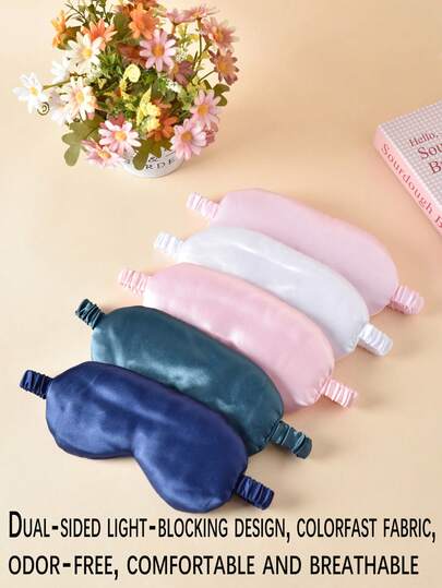 1个双面丝滑睡眠眼罩，双面遮光设计，亲肤面料，不褪色，无异味，舒适透气，适合旅行、办公、午睡等场合。