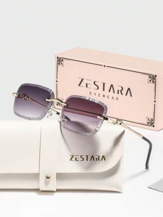 1 Pair Women's Metal Frame Rectangular Chic Glamorous Exquisite Personalized Fashion Glasses, Suitable For Street, Dates, Music Festivals, Concerts