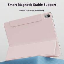 For IPad Pro 13 Inch Case M5 M4 2025 Air 11 M2 10.9 Air 5th 10th 11th Gen A16 2025 M3 Air 13 Powerful Magnetic Attachment Slim Trifold Stand Case Supports Pencil Pro And Pencil - Pink - View 7
