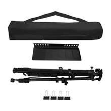 Caballete trípode negro, soporte de caballete de altura ajustable con bolsa de transporte