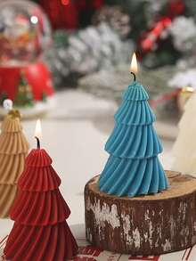 1 Christmas Tree Shaped Aromatherapy Candle, Christmas High-End Atmosphere Decoration, Fragrance Ornaments, Souvenirs, Christmas, Christmas Decorations, Christmas Gifts - Multicolor - View 5