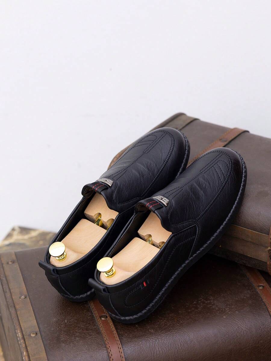 优质男士正装休闲鞋、乐福鞋、驾车鞋、耐磨、一脚蹬、适合各种场合、办公室鞋、纯色、四季皆宜