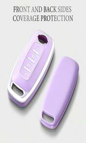 OFFCURVE Key Fob Cover For Nissan, Key Fob Case Cover Holder For 2023 2024 Nissan Pathfinder Rouge 4Runner 4 Buttons Smart Key Car Accessories Key Remote Case Shell Protector, Purple - ColorC - 查看 6