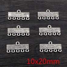 30pcs Antique Silver Plated Vintage Bar Rectangle Retro Connector Charm Pendant DIY Necklace Jewelry Findings Accessories - Antique Silver - View 12