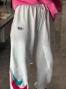 Nike 女款高腰锥形训练裤 LY FD4799-121 - 白色 - 查看 7