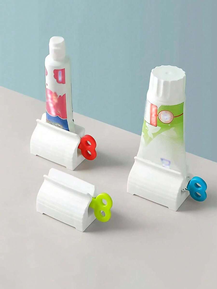 1pc Manual Toothpaste Squeezer, Home Tube Dispenser, Bathroom Accessories Facial Cleanser Squeezer - Green - View 1