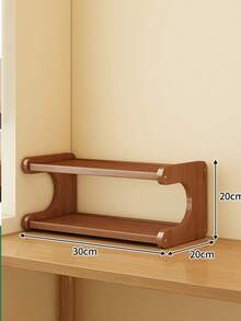 Multi-Functional Wooden Spice Rack, Kitchen Countertop Organizer, Living Room & Bedroom Storage Shelf