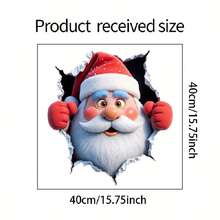 1 قطعة ملصق حائط لزينة عيد الميلاد - ديكور تأثير جدار مكسور بصورة سانتا كلوز والرنة، ملصق حائط لاصق ذاتي من البي في سي، تصميم مكسور، مناسب لغرفة المعيشة والنوم والمدخل، ديكور منزلي لعيد الميلاد، لوازم حفلات، زينة عيد الميلاد، ديكور شجرة عيد الميلاد، هدايا عيد الميلاد، ديكور ، ديكور زفاف، ديكور منزلي، ديكور الخريف، ديكور عيد الميلاد، ديكور عيد الهالوين، ديكور الحائط، زينة عيد الهالوين