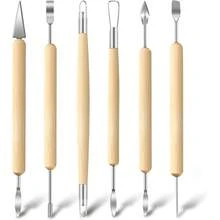 6 Pack Clay Tools Kit, Pottery Tools & Sculpting Tools, Polymer Modeling Clay Cutters Sculpture Set For Carving, Ceramics, Molding, DIY