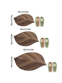 1 件大号椭圆形叶子硅胶浴垫，棕色叶子设计，1-5 厘米修剪余量，硅胶防滑底部，易于清洁，浴室地毯，厨房垫，门垫，可机洗，浴室地毯，门垫，小地毯，地毯，垫子，家居装饰，地毯，户外垫，卧室地毯，可洗地毯 - 綠色 - 查看 4